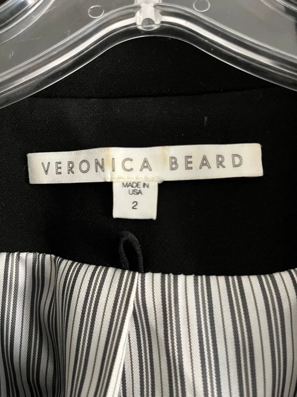 Veronica Beard Miller Blazer Black Silver Buttons size 2 - Picture 3 of 6